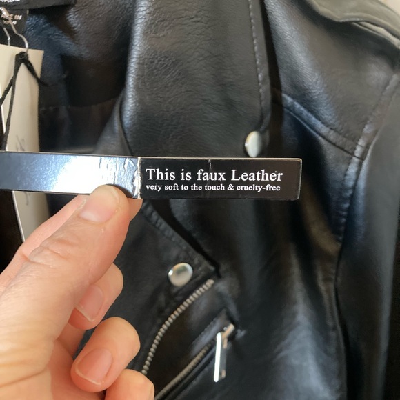 Oblong Box Shop Vegan Leather Motorcycle Jacket - Picture 7 of 10